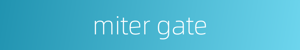 miter gate的同义词
