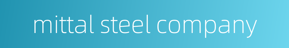 mittal steel company的同义词