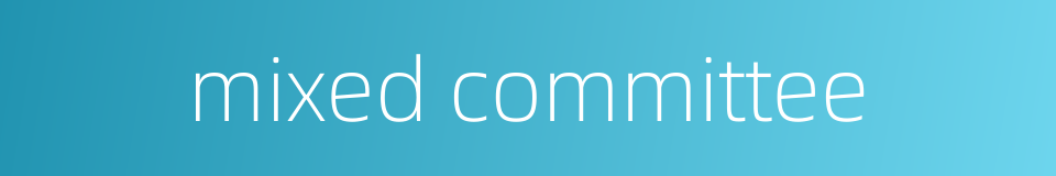 mixed committee的同义词