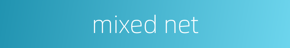 mixed net的同义词