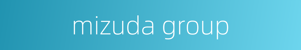 mizuda group的同义词