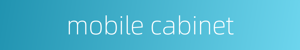 mobile cabinet的同义词