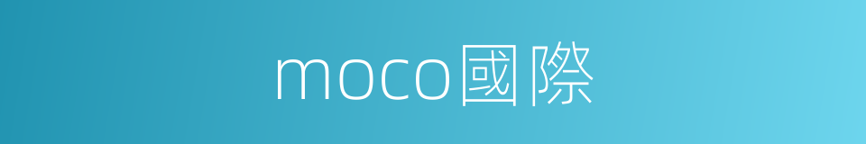 moco國際的同義詞