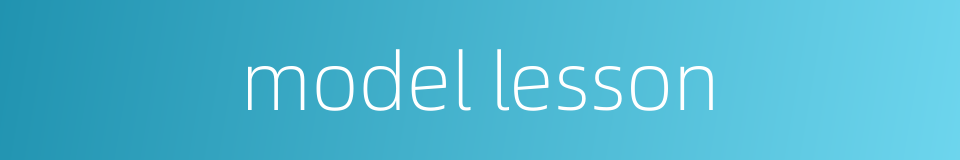 model lesson的同义词