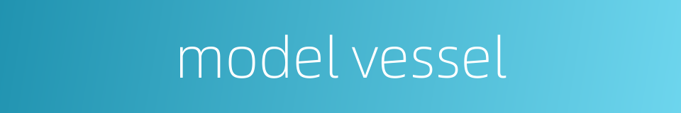 model vessel的同义词