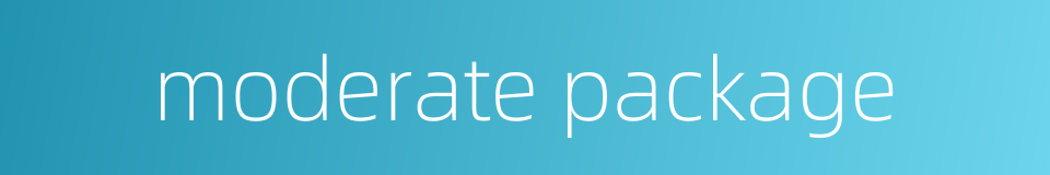 moderate package的同义词
