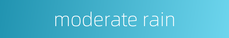 moderate rain的同义词