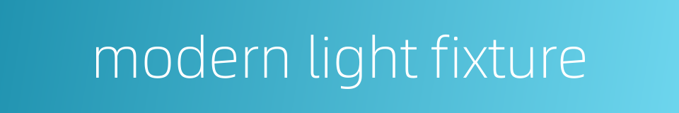 modern light fixture的同义词