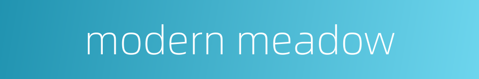 modern meadow的同义词