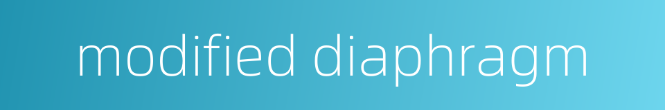 modified diaphragm的同义词