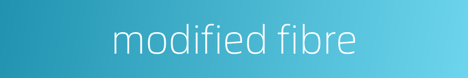 modified fibre的同义词