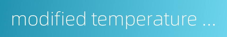 modified temperature difference factor的同义词