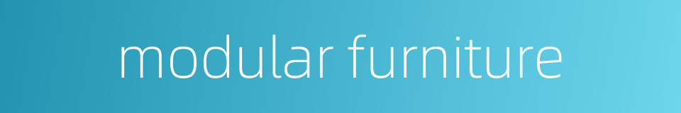 modular furniture的同义词