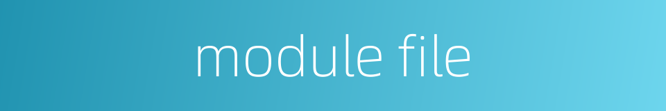 module file的同义词