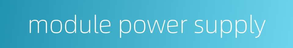 module power supply的同义词