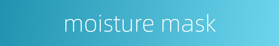 moisture mask的同义词