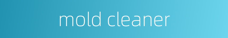 mold cleaner的同义词