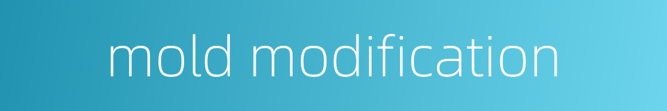 mold modification的同义词