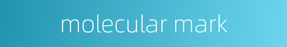 molecular mark的同义词