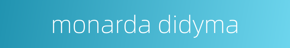 monarda didyma的同义词