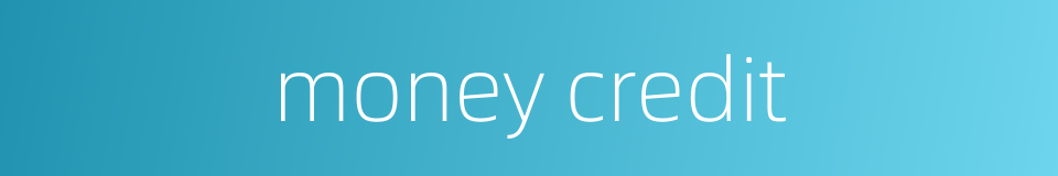 money credit的同义词