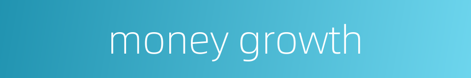 money growth的同义词