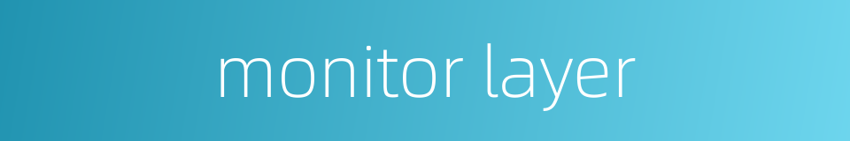 monitor layer的同义词