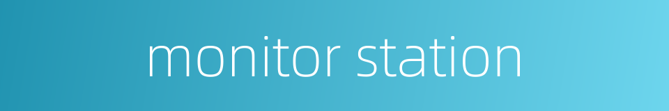 monitor station的同义词