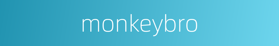 monkeybro的同义词