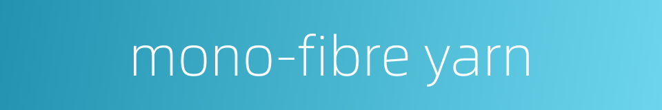 mono-fibre yarn的同义词
