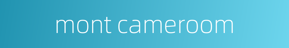 mont cameroom的同义词