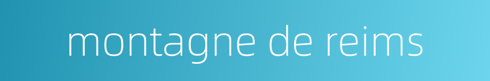 montagne de reims的同义词