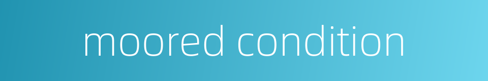 moored condition的同义词
