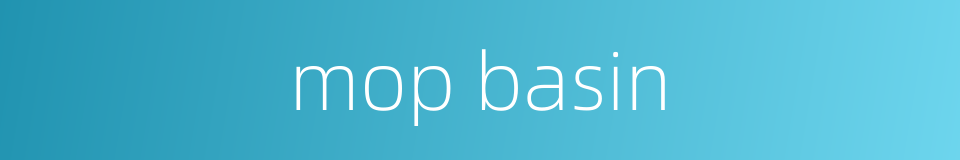 mop basin的同义词