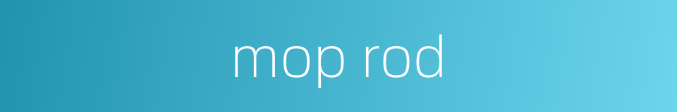 mop rod的同义词