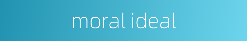 moral ideal的同义词