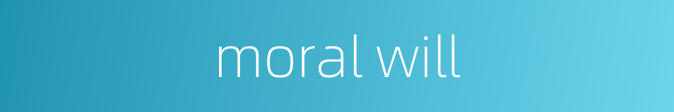 moral will的同义词