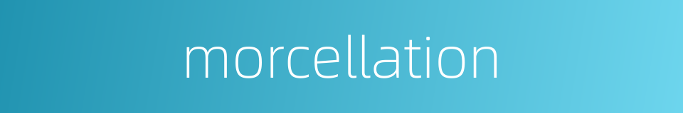 morcellation的同义词