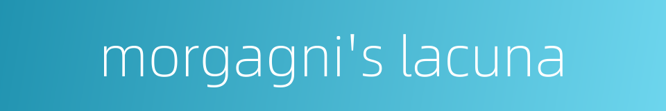 morgagni's lacuna的同义词