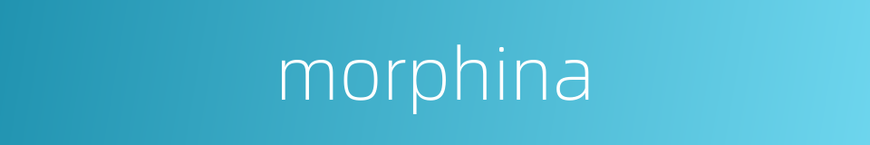 morphina的同义词