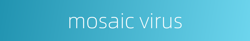 mosaic virus的同义词
