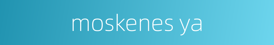 moskenes ya的同义词