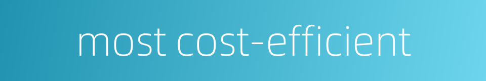 most cost-efficient的同义词