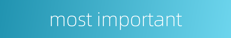 most important的同义词