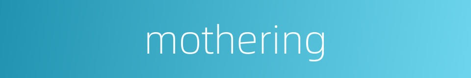 mothering的同义词