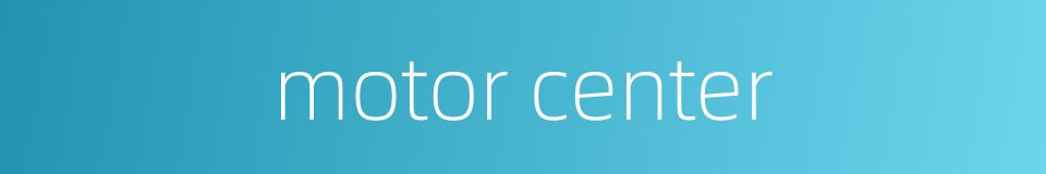motor center的同义词
