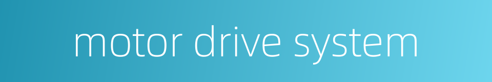 motor drive system的同义词
