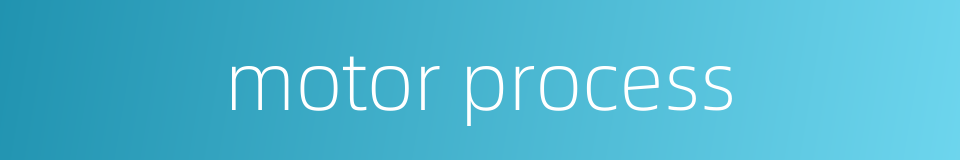 motor process的同义词