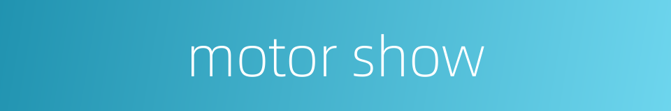 motor show的同义词