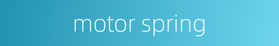 motor spring的同义词